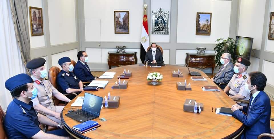 الرئيس المصري يتابع تطورات الموقف التنفيذي للمشروع القومي مستقبل مصر للإنتاج الزراعي، في اطار المشروع العملاق الدلتا الجديدة لزراعة ٢,٢مليون فدان