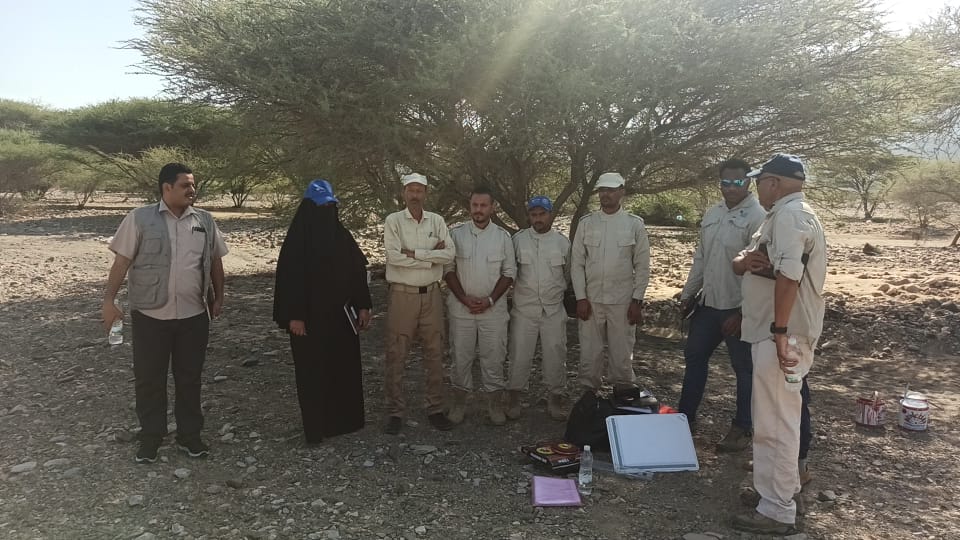 لحج.. مدير المسح الغير تقني ومدير إدارة الجودة والتدقيق ومنظمة (tdi) يقومون بزيارة الفريق الثاني عشر مسح غير تقني