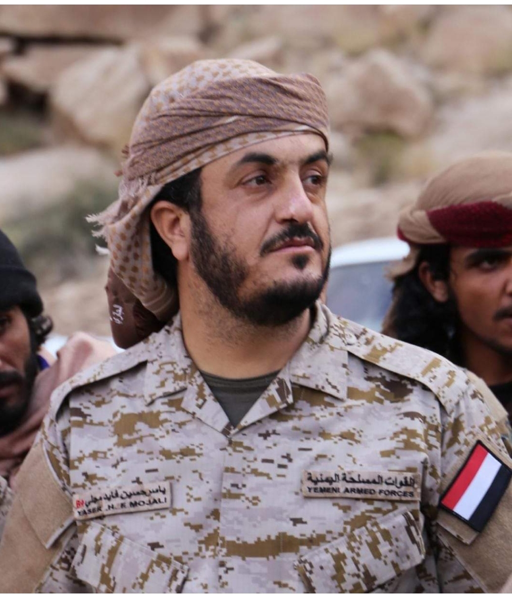 قيادة محور علب تنفي مزاعم الحوثيين حول مصير اللواء ياسر مجلي. 